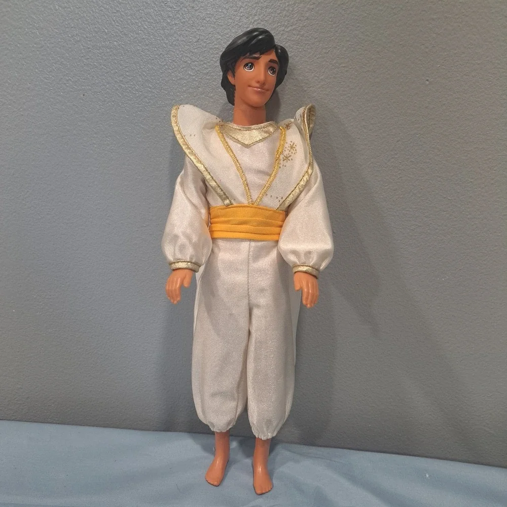 VTG Disney‎ Aladdin Prince Ali Doll Mattel Wedding White Gold Royal Outfit 1968